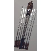 Набор шашлычный «Точеная ручка» прямой в чехле (уголек)